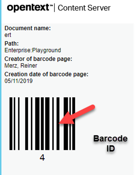 The Barcode result